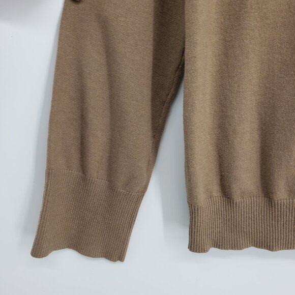 Rumored Tahoe Pullover Jumper Sweater S Womens Relaxed Oversized Fit Teddy Tan - Picture 7 of 10